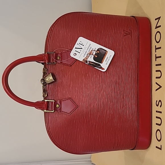 Louis Vuitton Handbags - LOUIS VUITTON VINTAGE 1996 RED EPI ALMA BAG,LOUIS VUITTON LOCK/KEY #340 DUST BAG